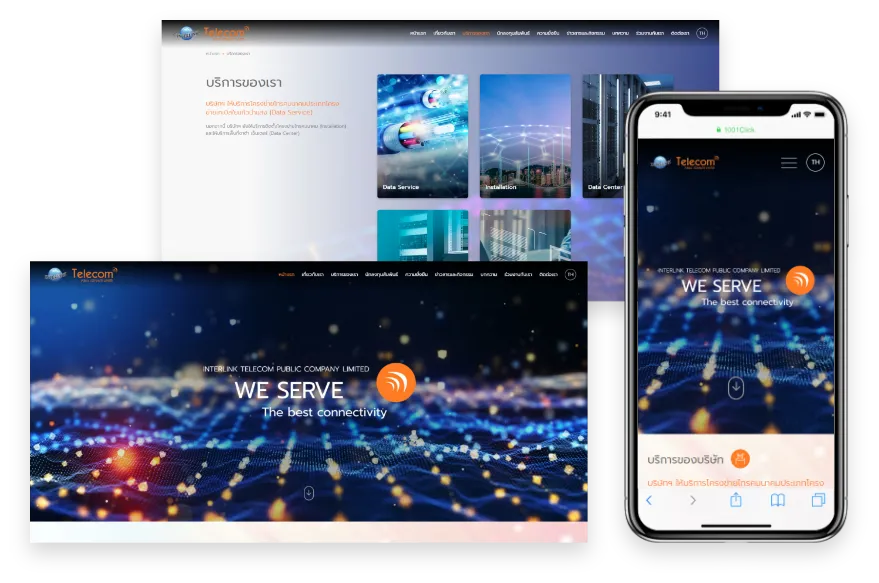 1001click portfolio project ผลงาน website