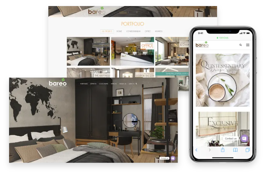 1001click portfolio project ผลงาน website