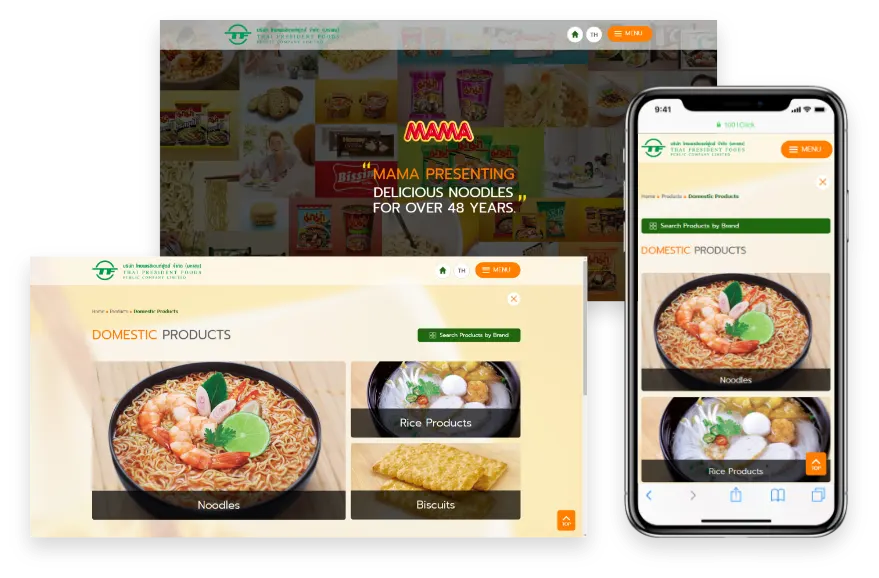1001click portfolio project ผลงาน website